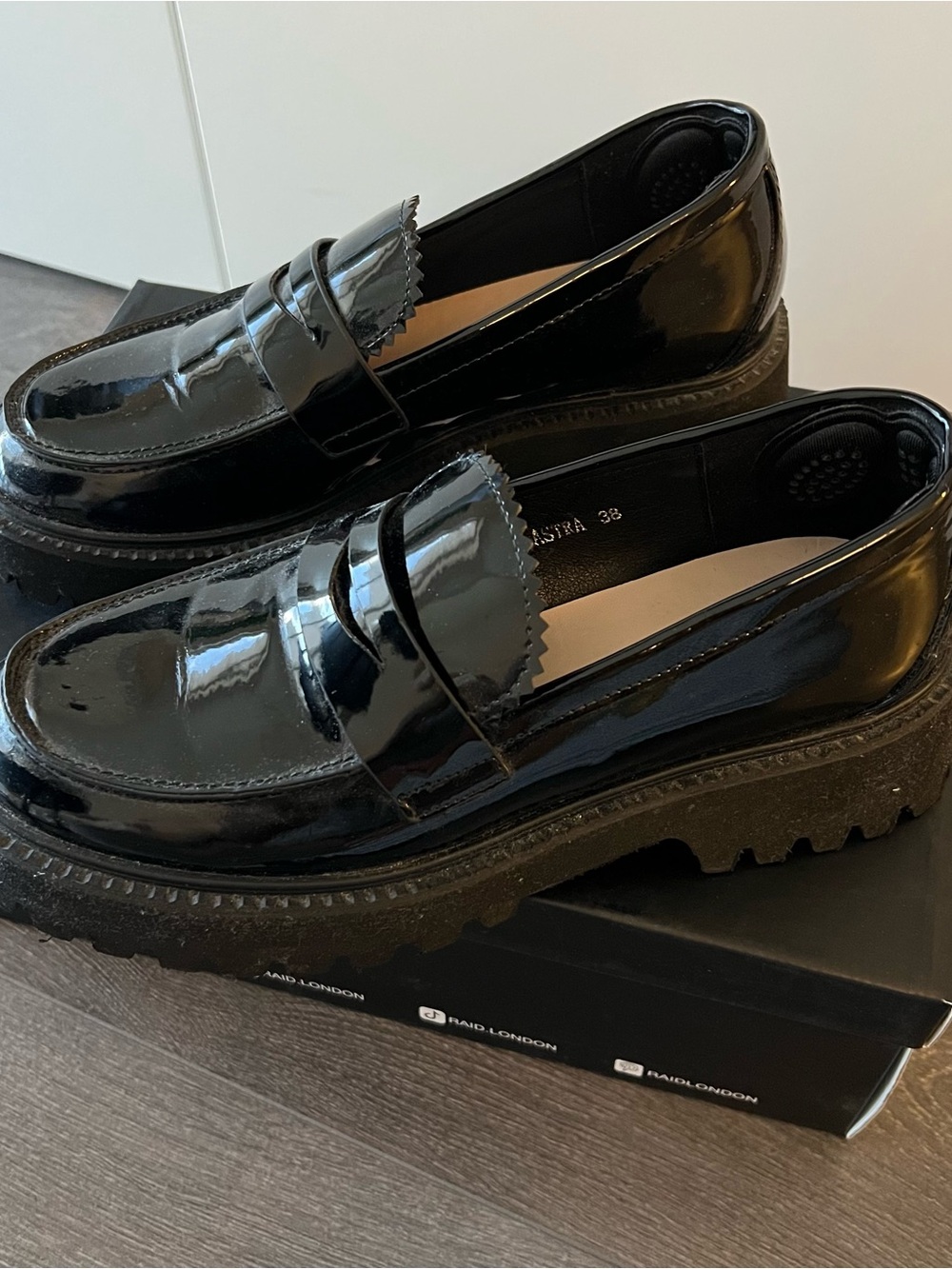 Black Patent Chunky Loafers